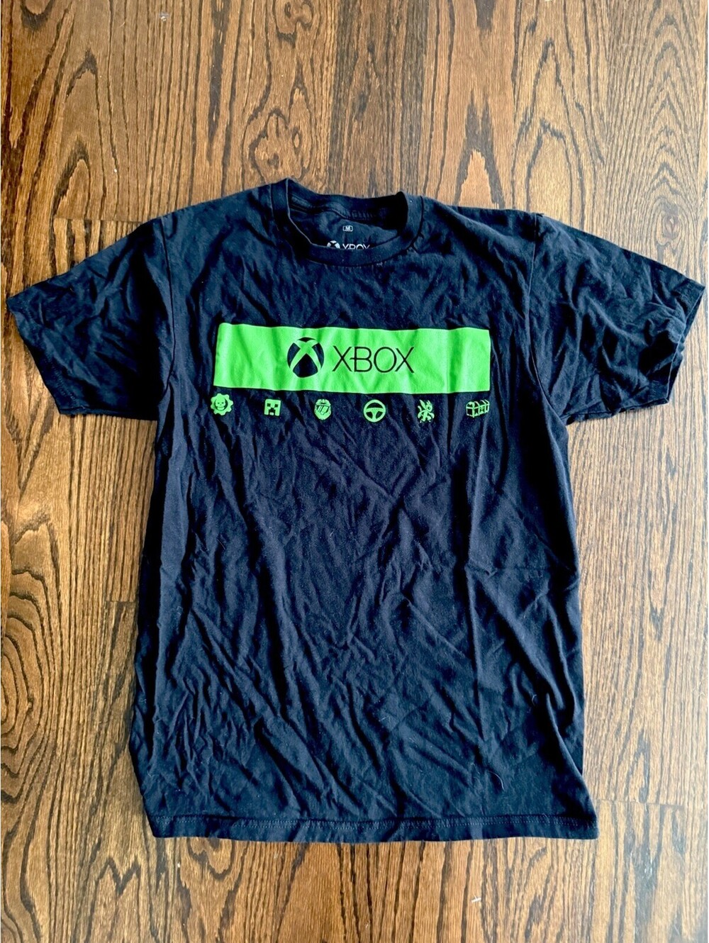 Xbox Ripple Junction T-Shirt Men's M Black Green Halo Minecraft Vintage Gaming